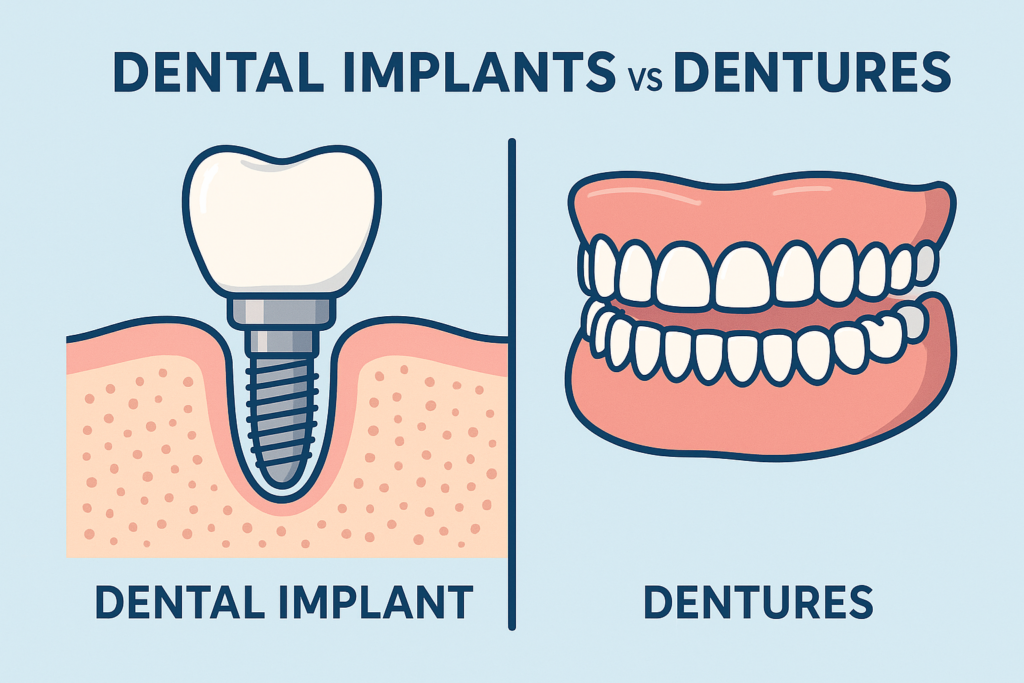 dental implants vs dentures